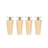 WJLYDM Solid Wood Furniture Legs, 8/15/20 cm, Angled Tapered Cone, H8CM 4-Piece Set view 3