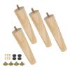WJLYDM Solid Wood Furniture Legs, 8/15/20 cm, Angled Tapered Cone, H8CM 4-Piece Set view 4