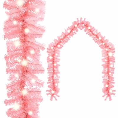 Homgoday 20 m Christmas Garland with LED Pine Garland, Pink