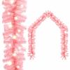 Homgoday 20 m Christmas Garland with LED Pine Garland, Pink view 1