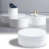 White Round Display Pedestal, 80 x 10 cm view 1