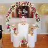 White Round Display Pedestal, 80 x 10 cm view 3