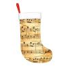 DNBCLEZK Christmas Stocking with Music Note Print, 45 cm, Plush, Black, One Size view 2