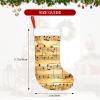 DNBCLEZK Christmas Stocking with Music Note Print, 45 cm, Plush, Black, One Size view 4