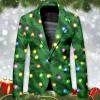RUMAOZIA Men's Christmas Blazer, Long Sleeve 3D-Printed Suit Jacket view 2