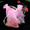 Organza Gift Bags with Drawstring, 50-Pack, 7 x 9 cm, Gray view 1