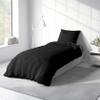 one-home Brushed Cotton Winter Bedding Set, Black, 135 x 200 cm view 3