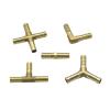OZXZH 2-Piece 4–25 mm Brass Hose Barb Straight, Elbow, T, Cross-Type Pipe Fitting Adapter Coupler (3 mm, I Type) view 3