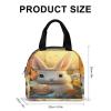 Large Reusable Lunch Bag with Aluminum Foil Lining, Rabbit, Bird & Flower Design view 2