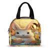 Large Reusable Lunch Bag with Aluminum Foil Lining, Rabbit, Bird & Flower Design view 3