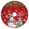 Morbuy Snowman Christmas Tree Skirt, Round Plush Tree Cover, 90 cm view 1