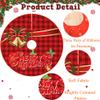 Morbuy Snowman Christmas Tree Skirt, Round Plush Tree Cover, 90 cm view 2