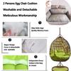 Outdoor Egg Hanging Chair Cushion for 2 People, Washable, Thick, Waterproof view 3