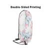 Loussiesd Cartoon Lion Drawstring Gym Bag, 30 x 40 cm, Safari Floral Butterfly Print view 4