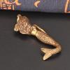 QQYDZSW Small Cute Retro Brass Desktop Decor Statue, Copper Doll Pendant Keychain view 2