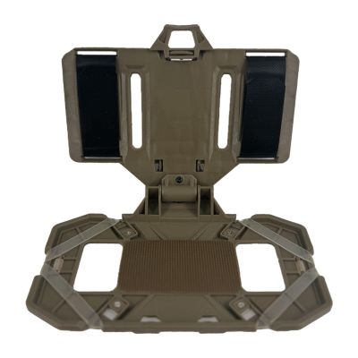 Chest Phone Holder, Vest Phone Holder, Foldable Navigation Board, Hunting Chest Rig Phone Pouch, Charming Plate Carrier Phone Holder for Outdoor Activities, Khaki