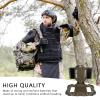 Chest Phone Holder, Vest Phone Holder, Foldable Navigation Board, Hunting Chest Rig Phone Pouch, Charming Plate Carrier Phone Holder for Outdoor Activities, Khaki view 3