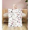 Personalized Cartoon Dog Paw Print Blanket, Soft Flannel Throw, 127 x 152.4 cm view 4