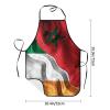 Morocco, Moroccan, Ireland & Zimbabwe Flag Apron for Women and Men view 4