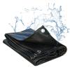 PIPRE 1.3 m x 3.3 m Waterproof Clear Tarp with Grommets, Black/White view 1
