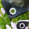 PIPRE 1.3 m x 3.3 m Waterproof Clear Tarp with Grommets, Black/White view 2