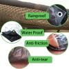 PIPRE 1.3 m x 3.3 m Waterproof Clear Tarp with Grommets, Black/White view 4