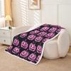 Loussiesd Purple Pumpkin Halloween Throw Blanket, 220 x 240 cm view 3