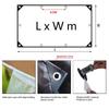 PIPRE 1 m x 4.9 m Transparent Waterproof Tarpaulin with Grommets, Black/White view 2