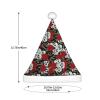 Adult Christmas Santa Hat with Skull and Roses view 3
