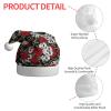 Adult Christmas Santa Hat with Skull and Roses view 4