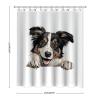 Yelolyio Collie Puppy Dog Polyester Shower Curtain, Waterproof Fabric, Bathroom Curtain with Hooks, 60 x 72 in view 3