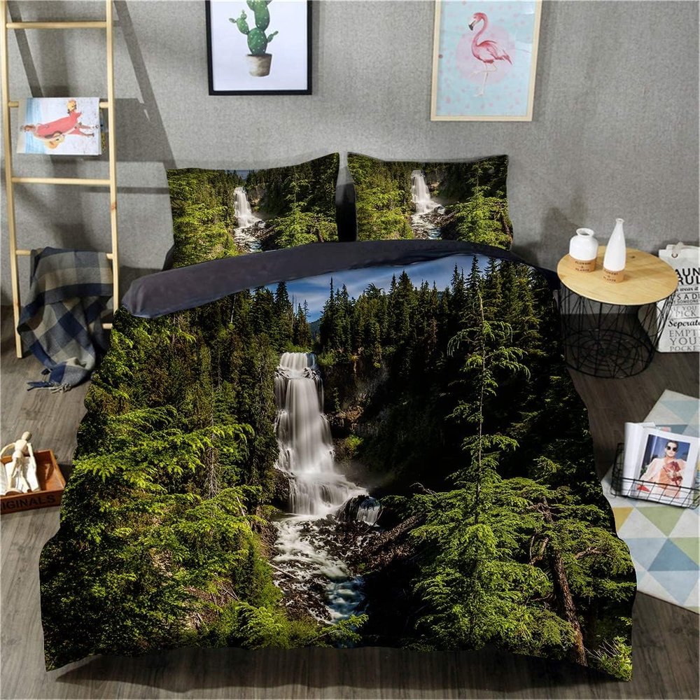 Sezhiqeu Landscape 3D Duvet Cover Set, 155 x 220 cm