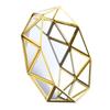 Gold-Tone Geometric Mirror Tray, Glass and Iron view 1