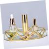 Gold-Tone Geometric Mirror Tray, Glass and Iron view 2