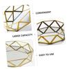 Gold-Tone Geometric Mirror Tray, Glass and Iron view 3
