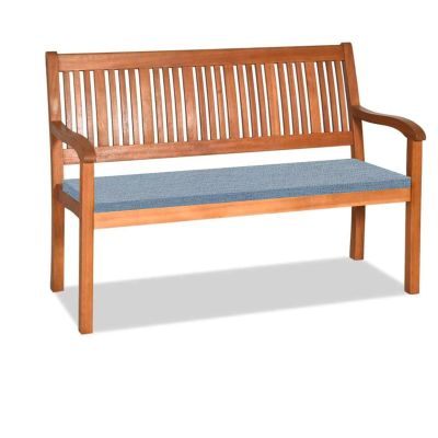 Orumrud 3 cm Thick Garden Bench Cushion with Removable Cover, 130 x 45 x 3 cm, Non-Slip, Sky Blue