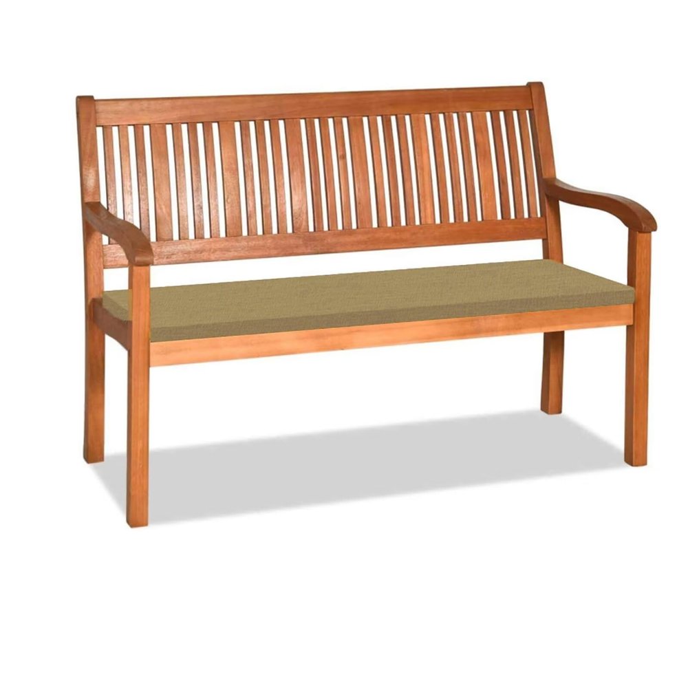 Orumrud 8 cm Thick Bench Cushion with Removable Cover, 150 x 50 x 8 cm, Non-Slip, Light Coffee