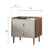 GXXINGIN Small Gray Nightstand with 2 Drawers view 2