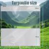 HQQMNY PVC Waterproof Patio Tarp, 3 m H x 3.8 m L, Transparent Outdoor Curtain, 0.4 mm, 400 g/m² view 2