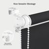 Estika Duo Roller Shades, No Drilling, Set of 2, 60 x 220 cm, Black, Opaque view 2