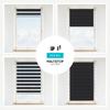 Estika Duo Roller Shades, No Drilling, Set of 2, 60 x 220 cm, Black, Opaque view 4