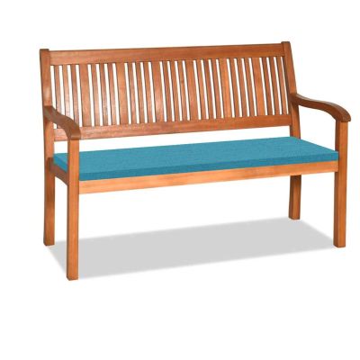 Orumrud 8 cm Thick Bench Cushion, 140 x 55 x 8 cm, Removable Cover, Non-Slip, Light Blue