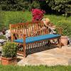 Orumrud 8 cm Thick Bench Cushion, 140 x 55 x 8 cm, Removable Cover, Non-Slip, Light Blue view 2