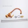 EXHOYAJB Kitchen Sink Faucet, Rose Gold Brass Gourd-Style Mixer Tap, Gold, Hose Size 3-8 view 4