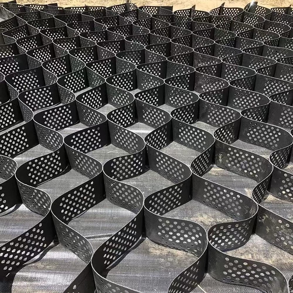 Garden Retaining Wall Grid, Ground Stabilizer for Walkways, Retaining Walls, Garden Fences, Shed Foundations and Driveways, 5.1 cm High, Permeable Paving Grid (1 x 3 m / 3.3 x 9.8 ft)