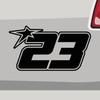 Car Sticker - Race Number 23 Decal, Brown, 45 x 25 cm view 1