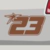 Car Sticker - Race Number 23 Decal, Brown, 45 x 25 cm view 2