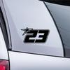 Car Sticker - Race Number 23 Decal, Brown, 45 x 25 cm view 3