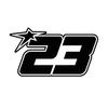 Car Sticker - Race Number 23 Decal, Brown, 45 x 25 cm view 4