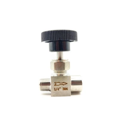 VQRINWIEL 304 Stainless Steel Male-to-Female Thread Needle Instrument Flow Control Ball Valve (3/8 in)